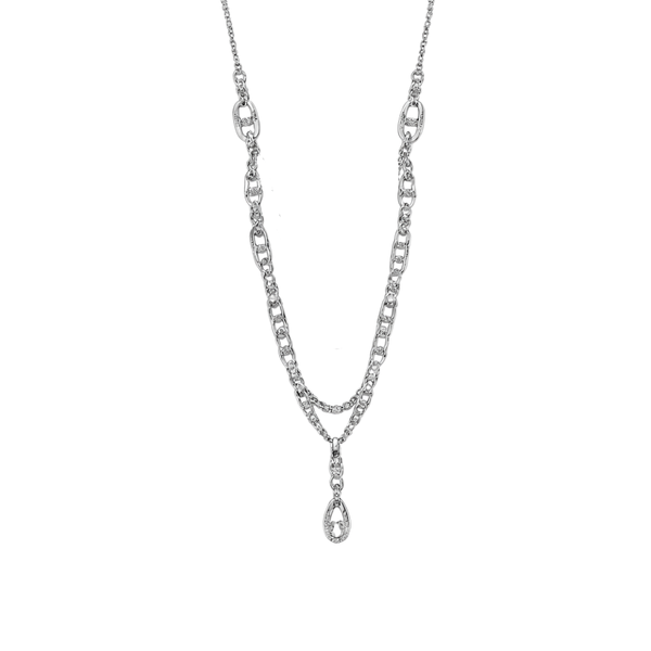Hermès Chaine D Ancre Farandole Multi Strand Set Silver Crystals Jewelry