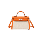 Hermès Bag | Kelly II Sellier 28 Toile H Étoupe Orange