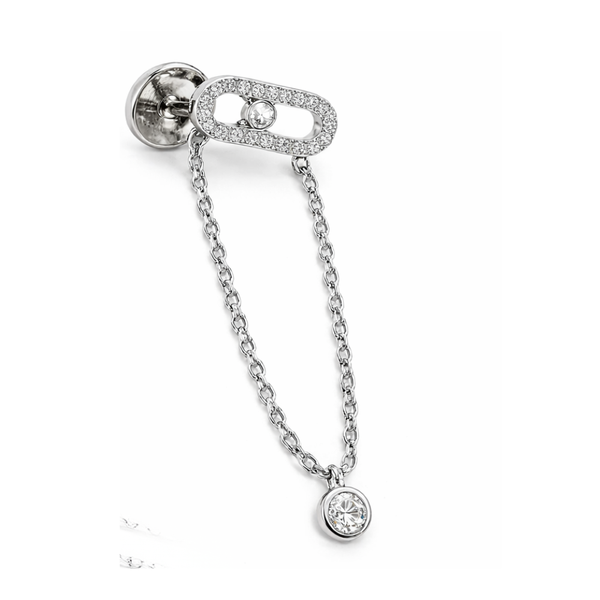 Messika Jewelry Uno Drop Pendant White Gold Diamonds Jewelry