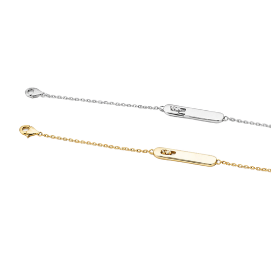 Messika Jewelry | Uno Multi Row Yellow Gold Diamonds