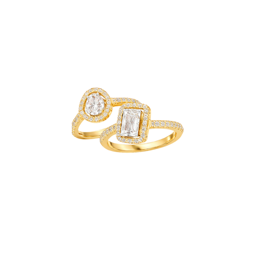 Messika Jewelry | My Twin Toi Open Ring Yellow Gold Diamonds