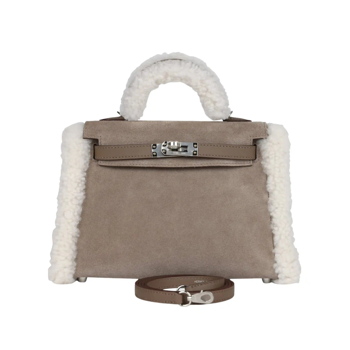 Hermès Mini Kelly Ii 20 Teddy Gris Caillou Bag premium replica - image 1
