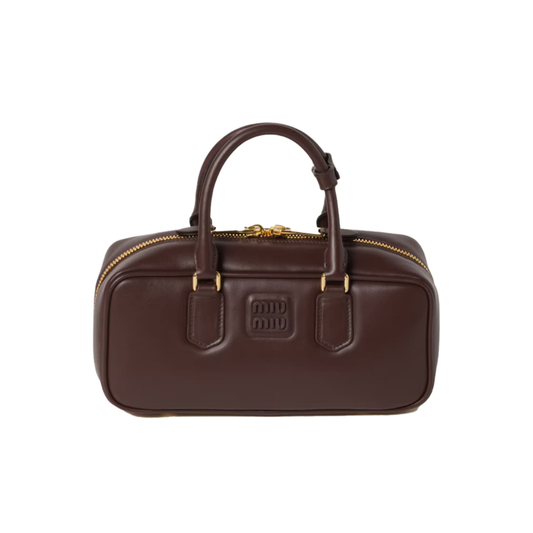 Miu Miu Bag | Solitaire Shiny Leather Dark Brown