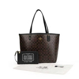Coach Bag City Tote Signature Canvas Dark Brown Bag premium replica - image 1