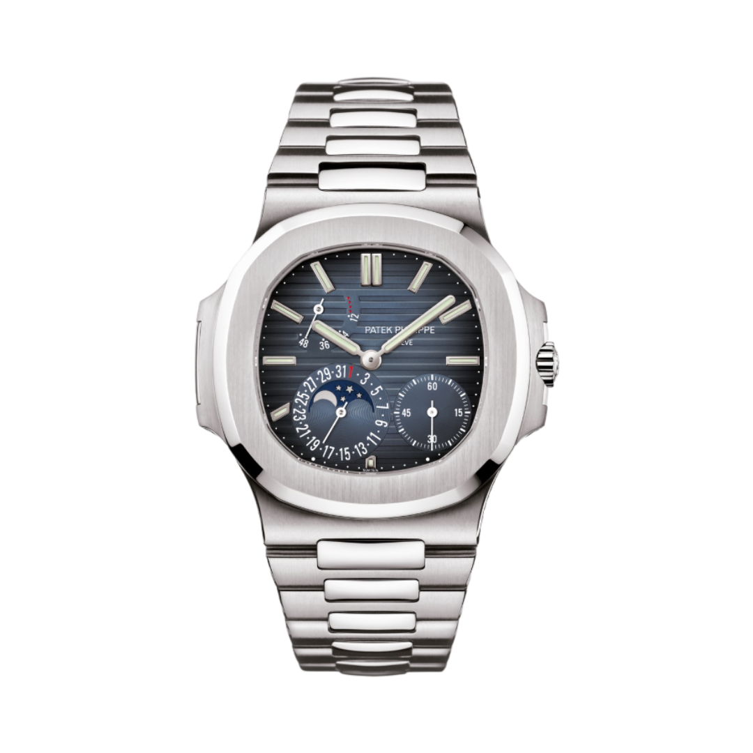 Patek Philippe Watch | Nautilus Moon Phase Blue Dial