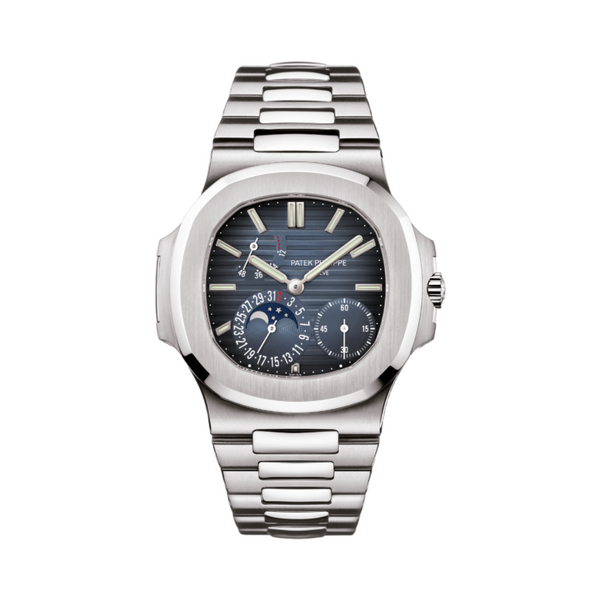Patek Philippe Watch | Nautilus Moon Phase Blue Dial