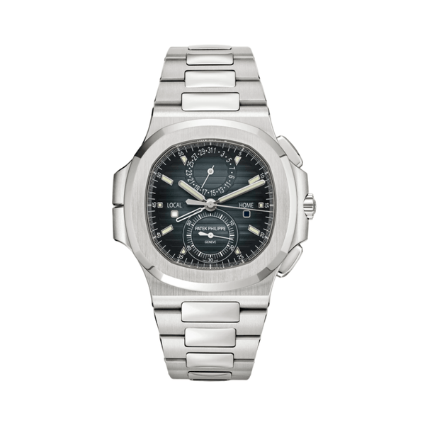 Patek Philippe Watch | Nautilus Time Sunburst Blue Dial