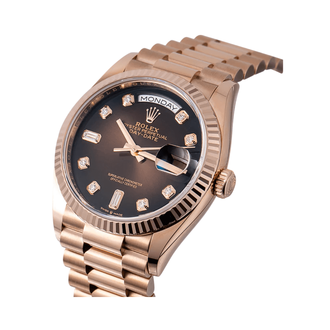 Rolex | Day-Date Brown Ombré Diamond Dial - Free & Fast UAE Shipping
