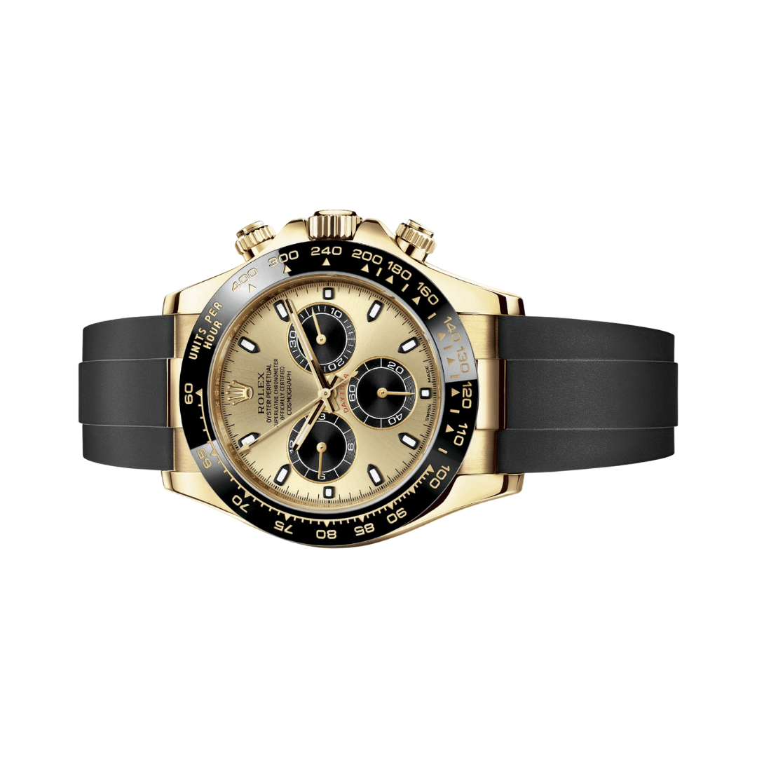 Rolex | Gold Champagne Black Dial - Free & Fast UAE Shipping