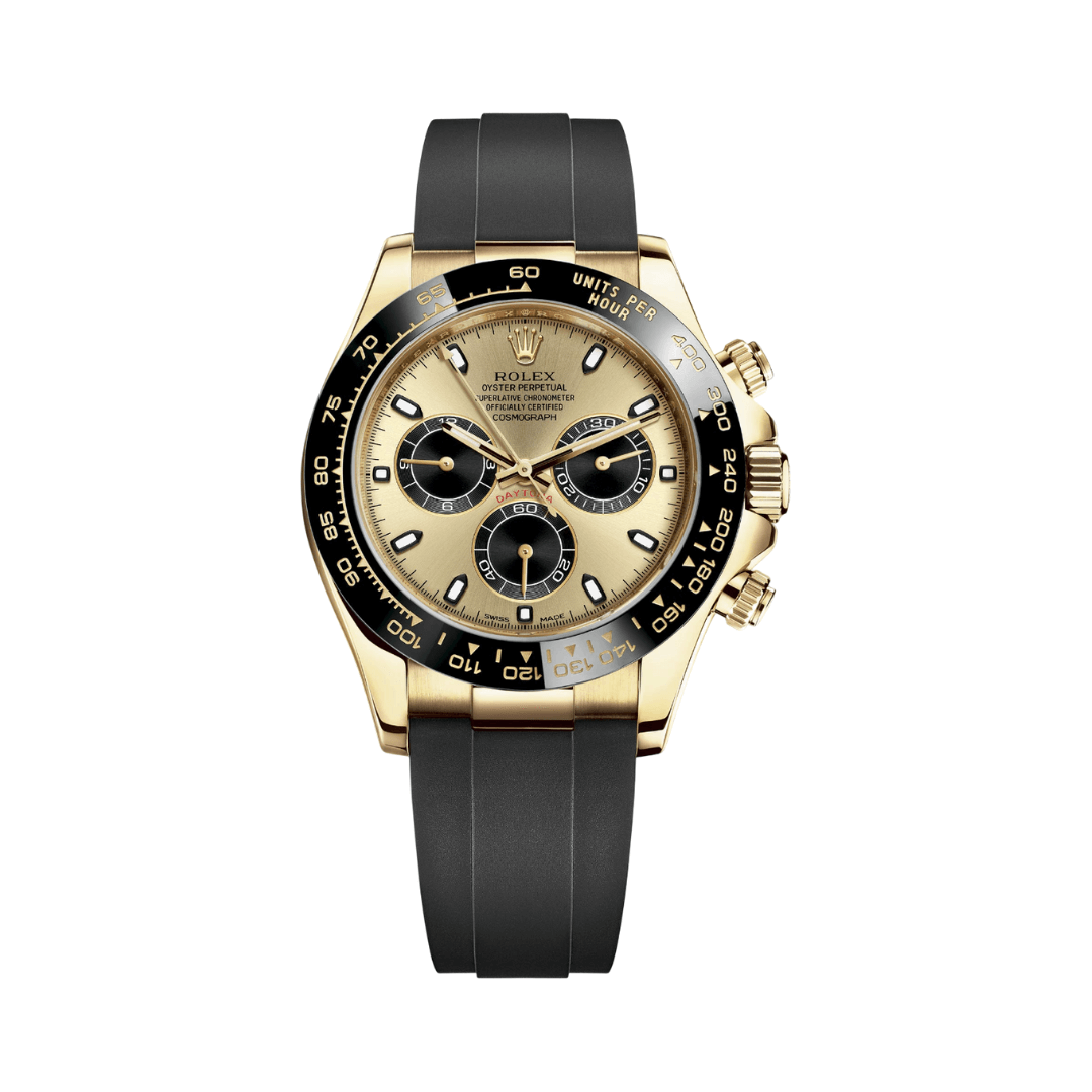 Rolex | Gold Champagne Black Dial - Free & Fast UAE Shipping