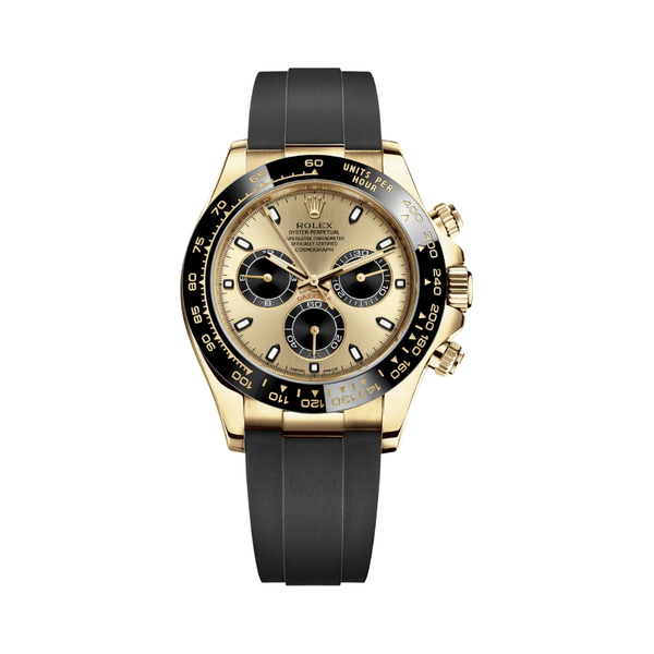 Rolex Watch | Gold Champagne Black Dial