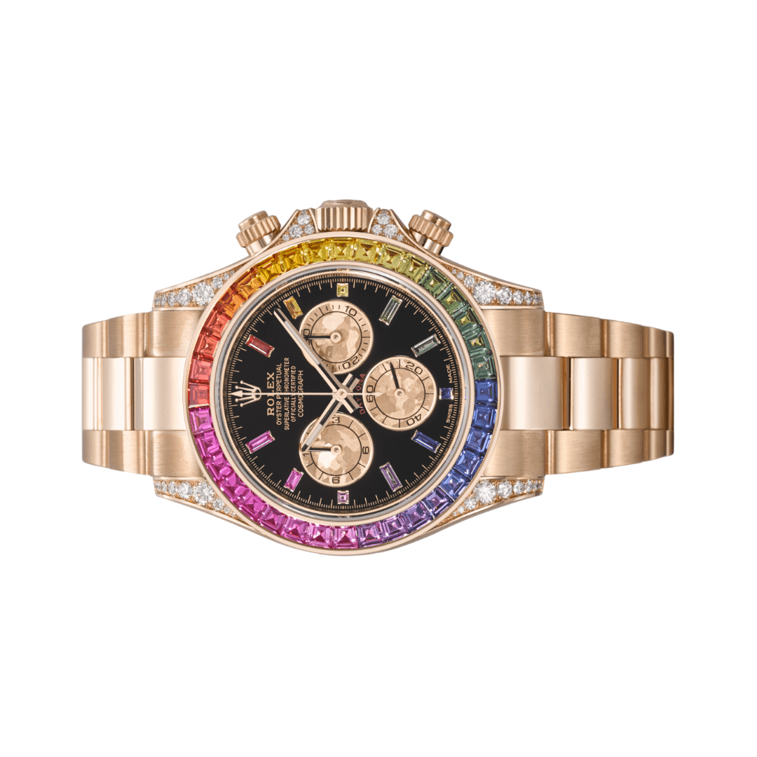 Rolex | Rainbow Black Dial - Free & Fast UAE Shipping