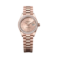 Rolex Watch | Datejust 28 Rose Dial Diamond Bezel