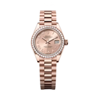 Rolex Watch | Datejust 28 Rose Dial Diamond Bezel