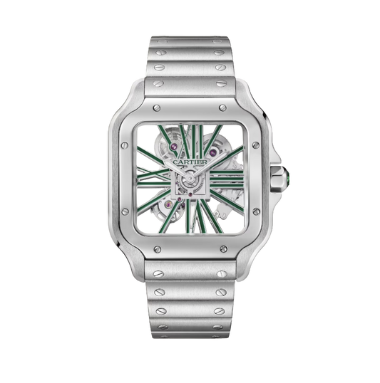 Cartier Watch | Santos de Cartier Skeleton Green