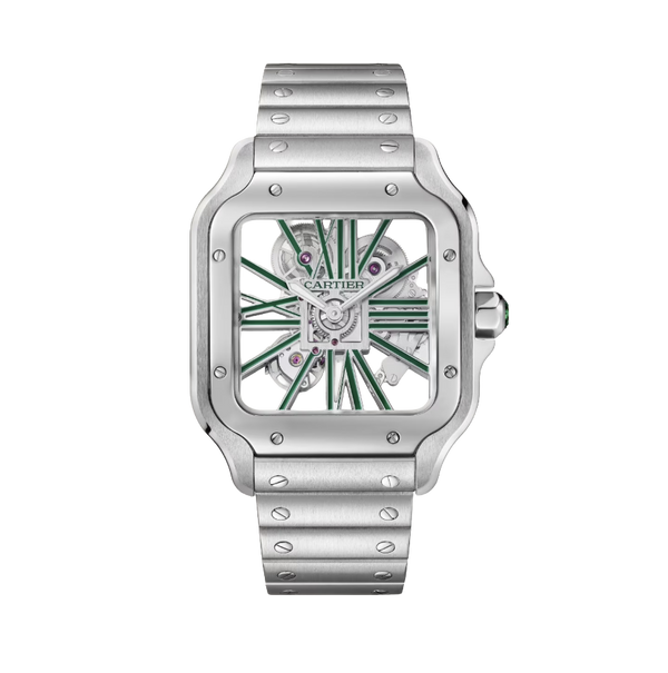 Cartier Watch | Santos de Cartier Skeleton Green