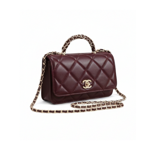 Chanel Bag | Mini Top Handle Shoulder Bag Leather