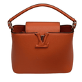 Louis Vuitton Bag | Capucines Handbag Orange Grained Taurillon Leather