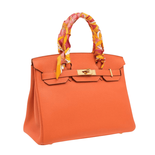 Hermès Bag | Birkin 30 Handbag Likely Togo Leather Vibrant Orange
