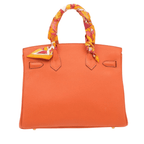 Hermès Bag | Birkin 30 Handbag Likely Togo Leather Vibrant Orange
