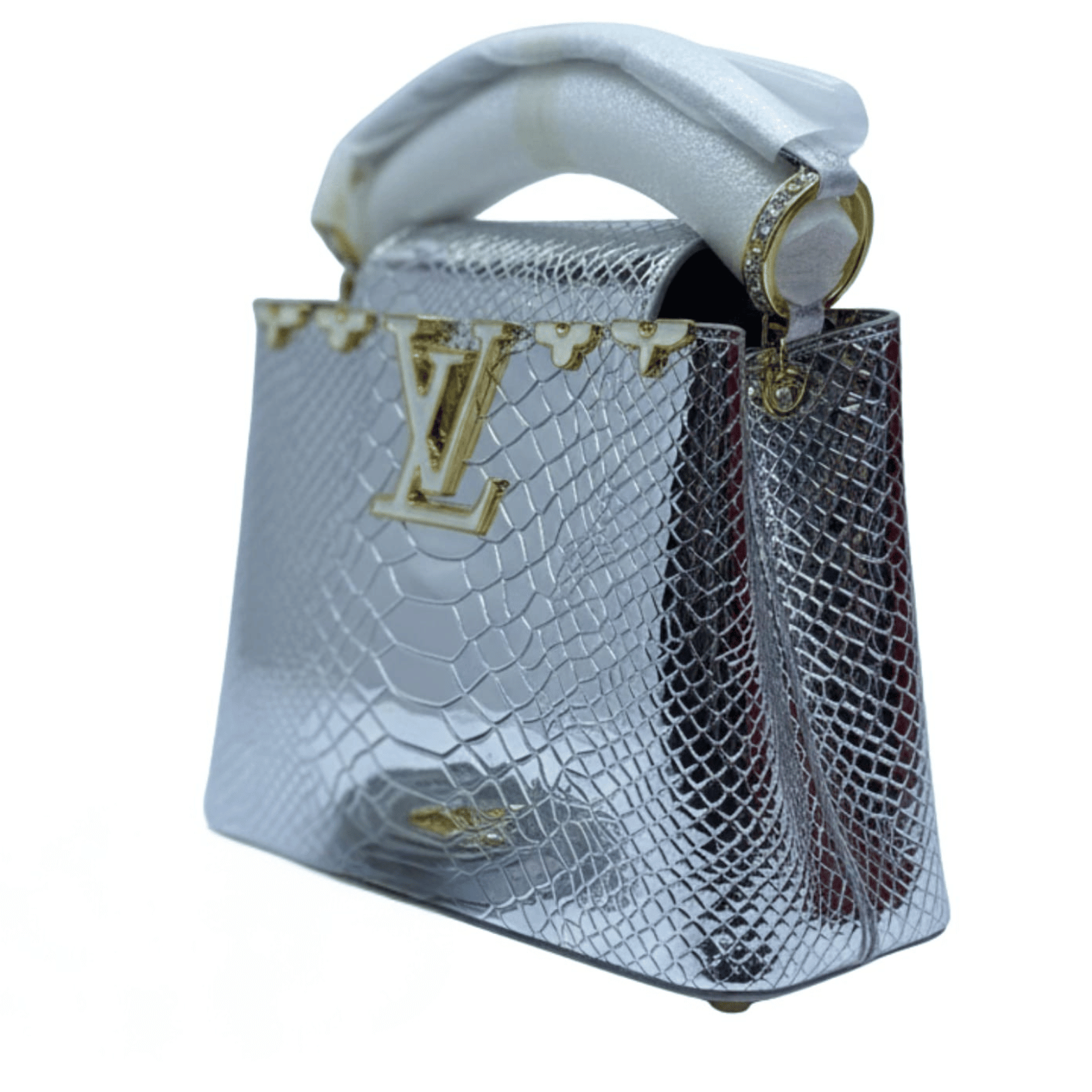 Louis Vuitton Bag | Capucines Bag Metallic Silver