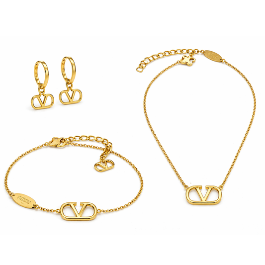 Valentino Jewelry | VLogo Signature Crystal Drop Earrings Gold