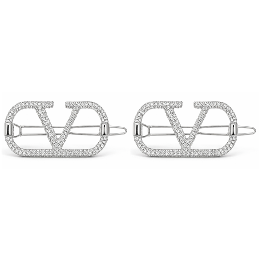 Valentino Jewelry | VLogo Signature Hair Clip Gold Plain