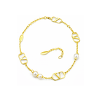 Valentino Jewelry | VLogo Signature Pearl Necklace Bracelet Set Gold