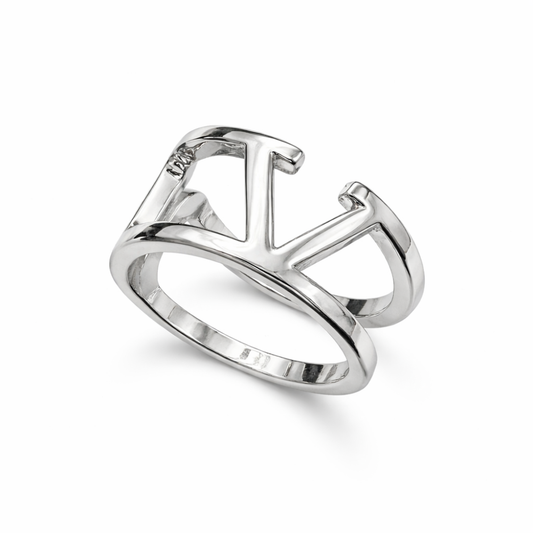Valentino Jewelry | VLogo Signature Ring Silver Plain