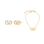 Valentino Jewelry | VLogo Signature Drop Earrings Multicolor Full Crystals