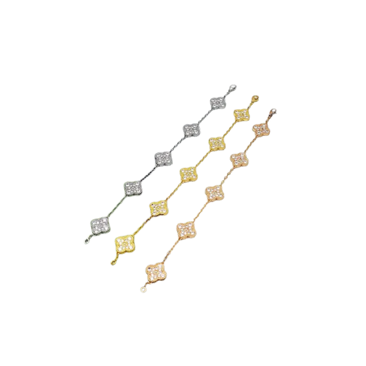 Van Cleef & Arpels Jewelry | Alhambra Bracelet Collection Trio