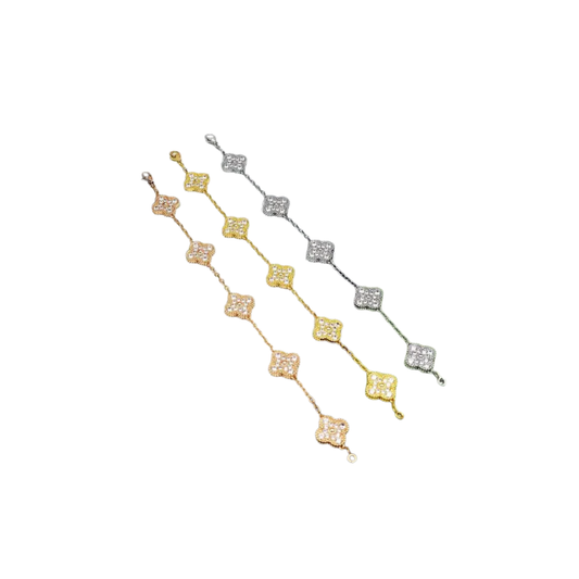 Van Cleef & Arpels Jewelry | Alhambra Bracelet Collection Trio