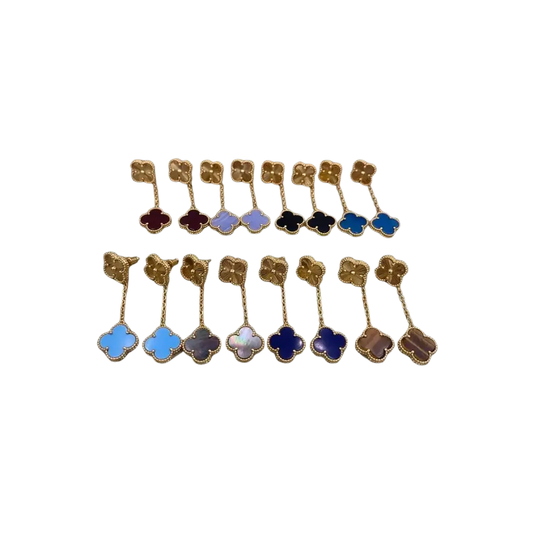 Van Cleef & Arpels Jewelry | Alhambra Dangle Earrings Collection Gold