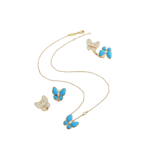 Van Cleef & Arpels Jewelry | Alhambra-Butterfly-Jewelry-Set-Gold-1