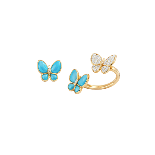 Van Cleef & Arpels Jewelry | Alhambra-Butterfly-Jewelry-Set-Gold-1