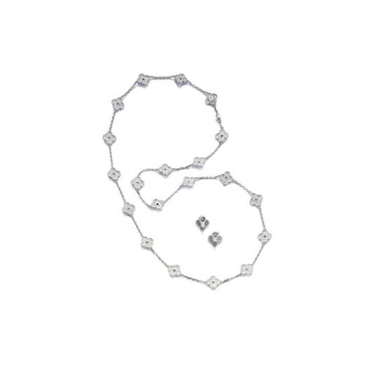 Van Cleef & Arpels Jewelry | Set Gold Silver Agate