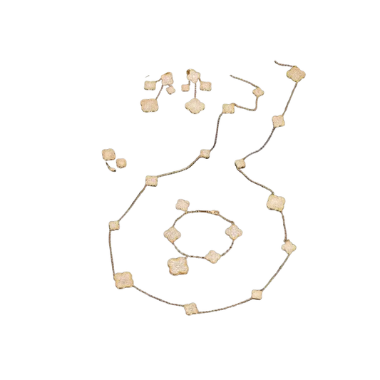 Van Cleef & Arpels Jewelry | Jewelry Set Gold Full Crystals