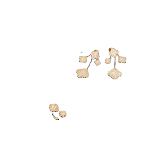 Van Cleef & Arpels Jewelry | Jewelry Set Gold Full Crystals