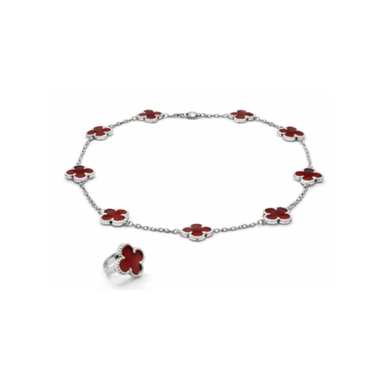 Van Cleef & Arpels Jewelry | Alhambra Red Clover Jewelry Set