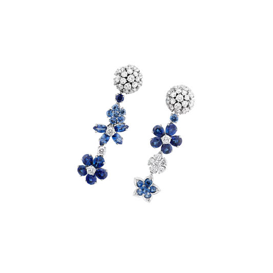 Van Cleef & Arpels Jewelry | Silver Blue Sapphires Diamonds