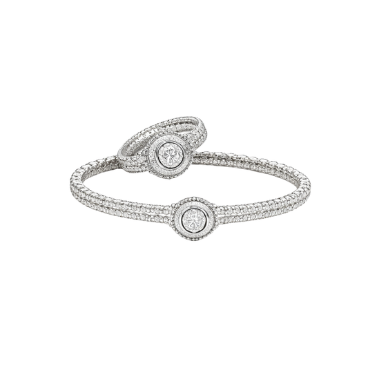Van Cleef & Arpels Jewelry | Diamond Motif Bracelet and Ring Set