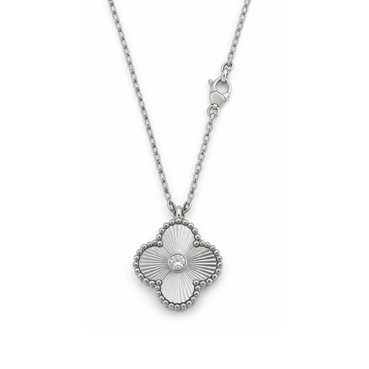 Van Cleef & Arpels Jewelry | Guilloche Clover Pendant Necklace