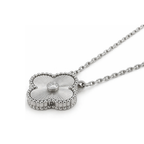 Van Cleef & Arpels Jewelry | Guilloche Clover Pendant Necklace