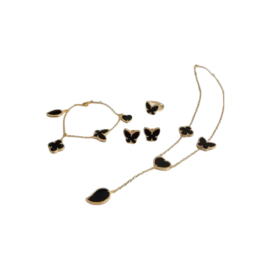Van Cleef & Arpels Jewelry | Butterfly Heart Jewelry Set Gold