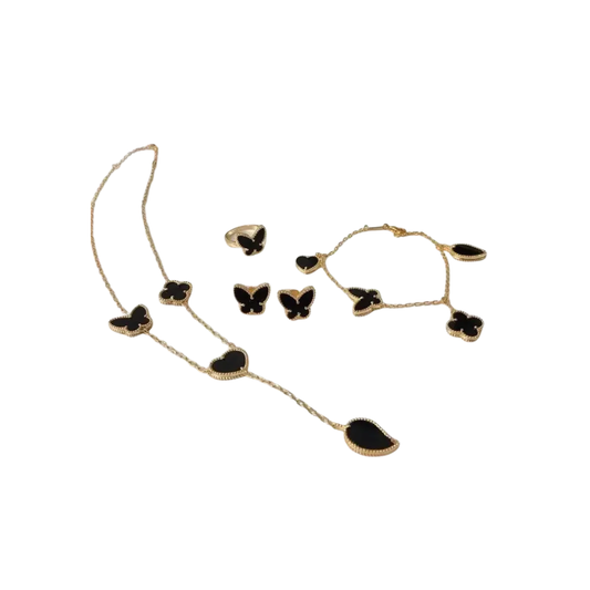 Van Cleef & Arpels Jewelry | Butterfly Heart Jewelry Set Gold