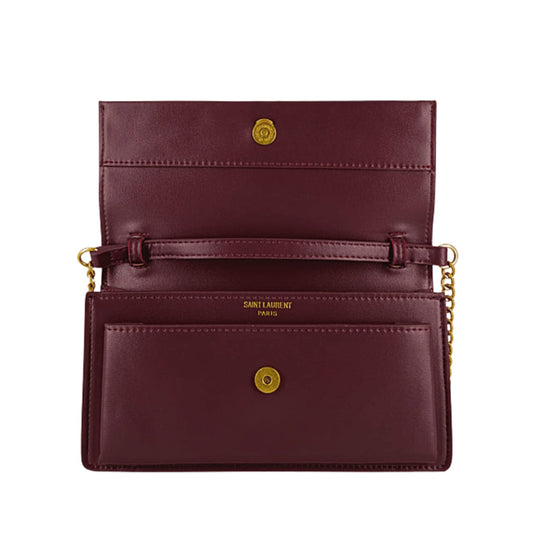 YSL Bag | Sunset Medium Handbag Burgundy