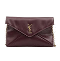 YSL Bag | Cassandre Flap Chain Shoulder Bag Dark Ruby Calfskin Leather