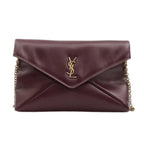 YSL Bag | Cassandre Flap Chain Shoulder Bag Dark Ruby Calfskin Leather