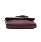 YSL Bag | Cassandre Flap Chain Shoulder Bag Dark Ruby Calfskin Leather