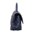 Chanel Bag | Coco Handle Mini Bag Navy Blue Caviar Leather